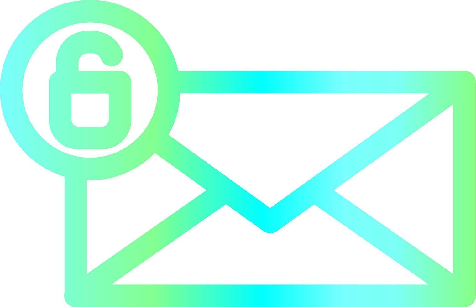 Entsperren Sie das kreative Icon-Design für E-Mails vektor