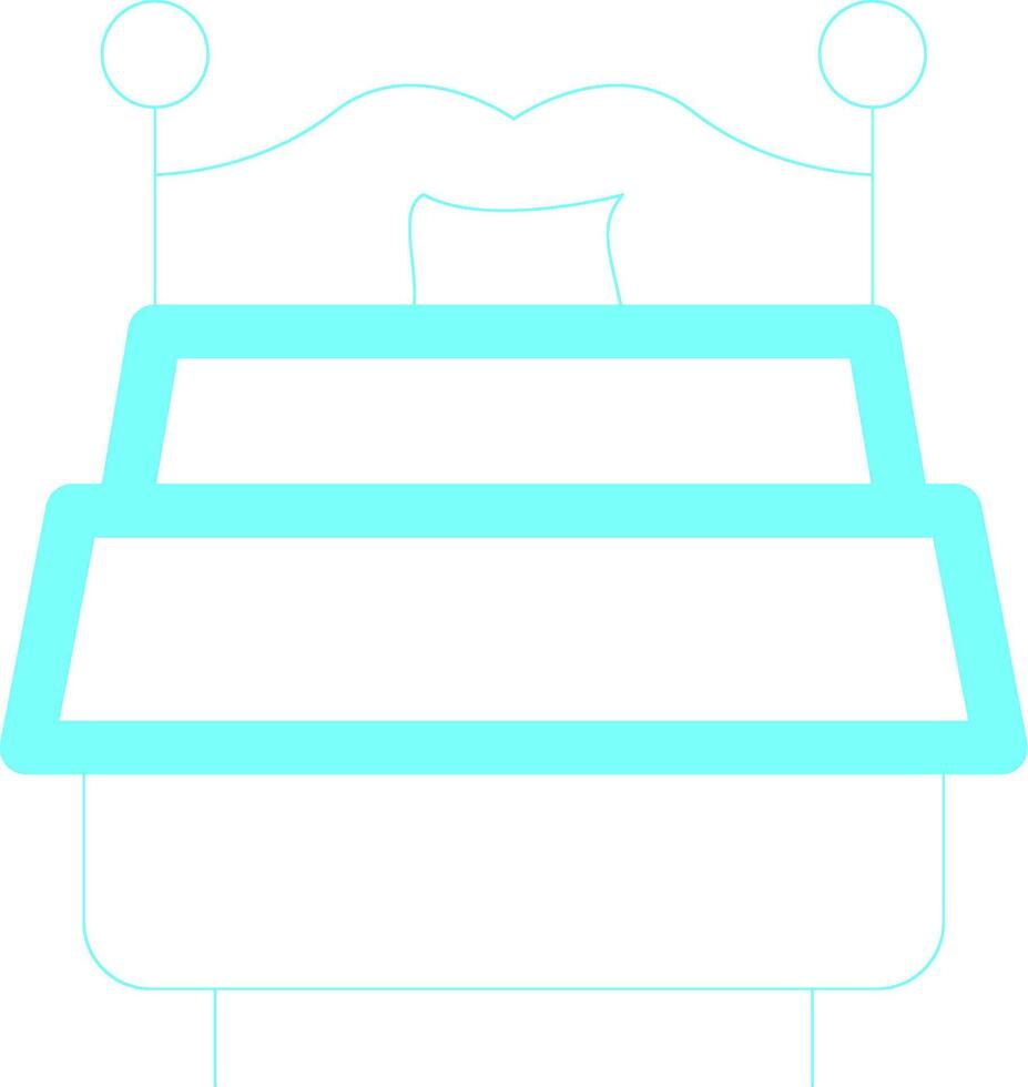 Doppelbett kreatives Icon-Design vektor