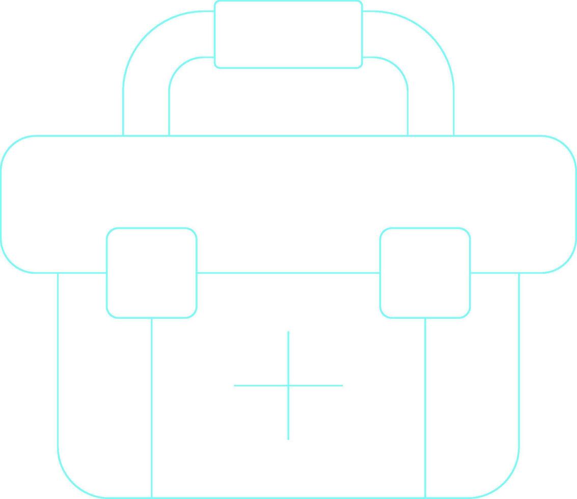 Erste-Hilfe-Kit kreatives Icon-Design vektor