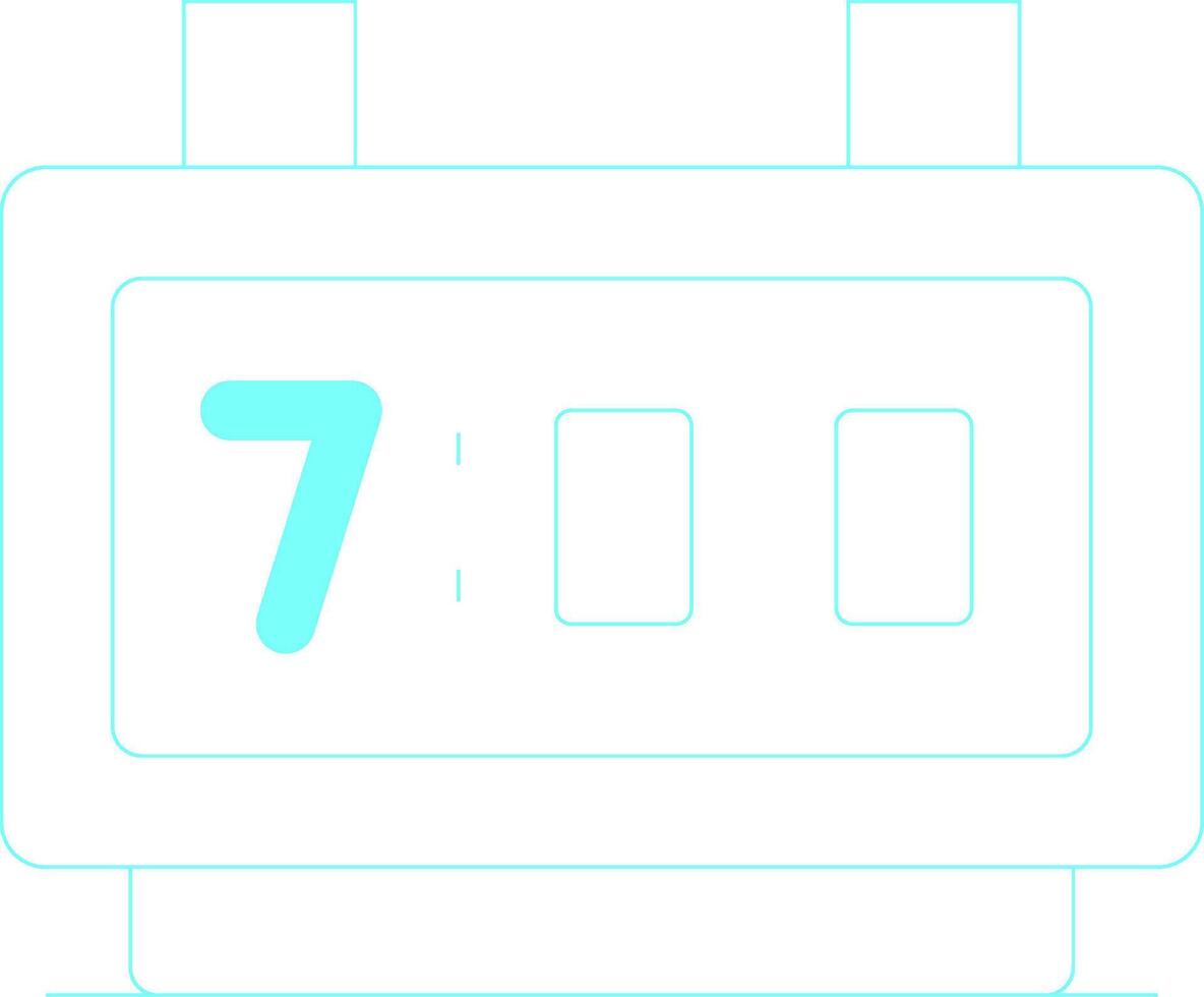 Digitaluhr kreatives Icon-Design vektor