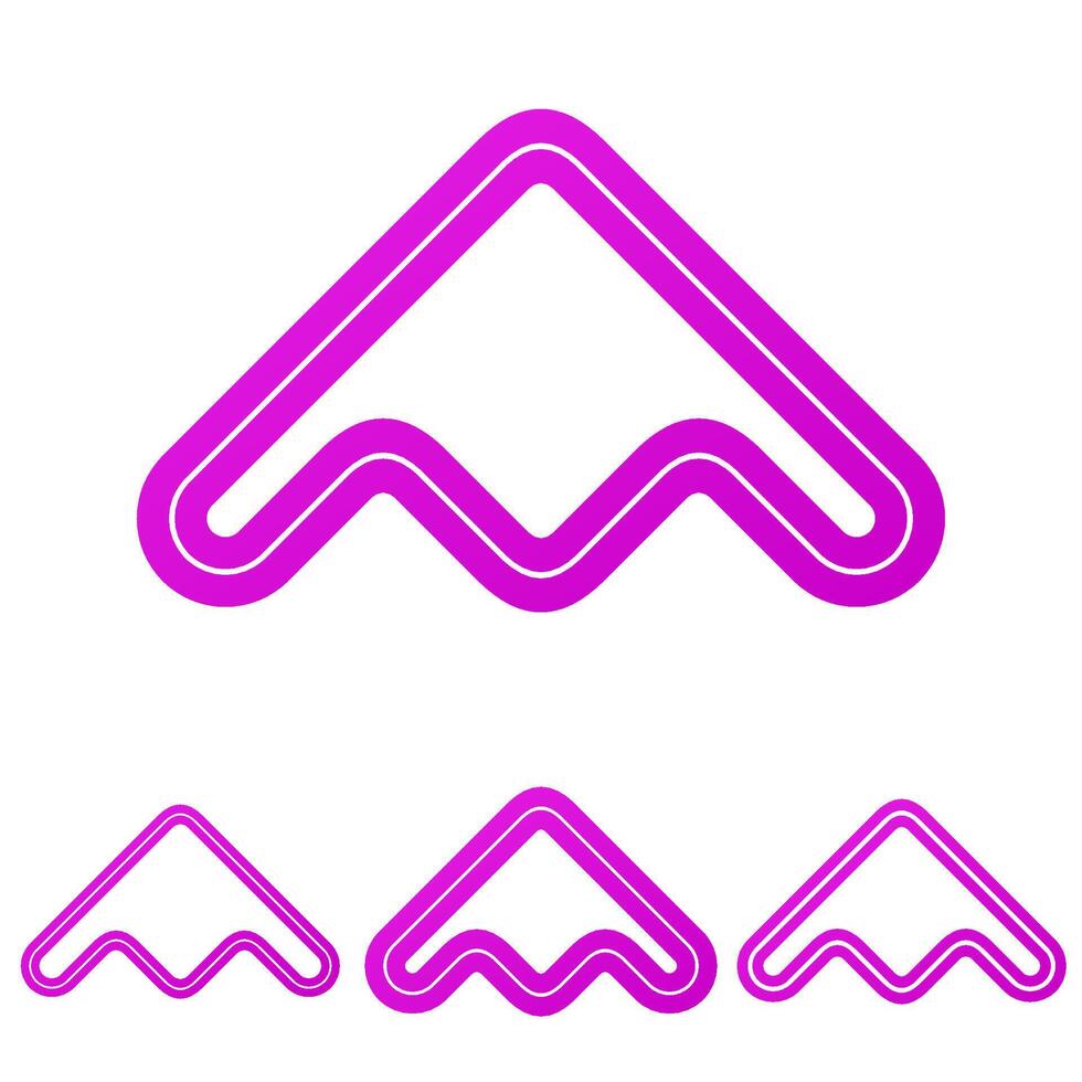 Magenta Linie Produkt Symbol Logo Design einstellen vektor