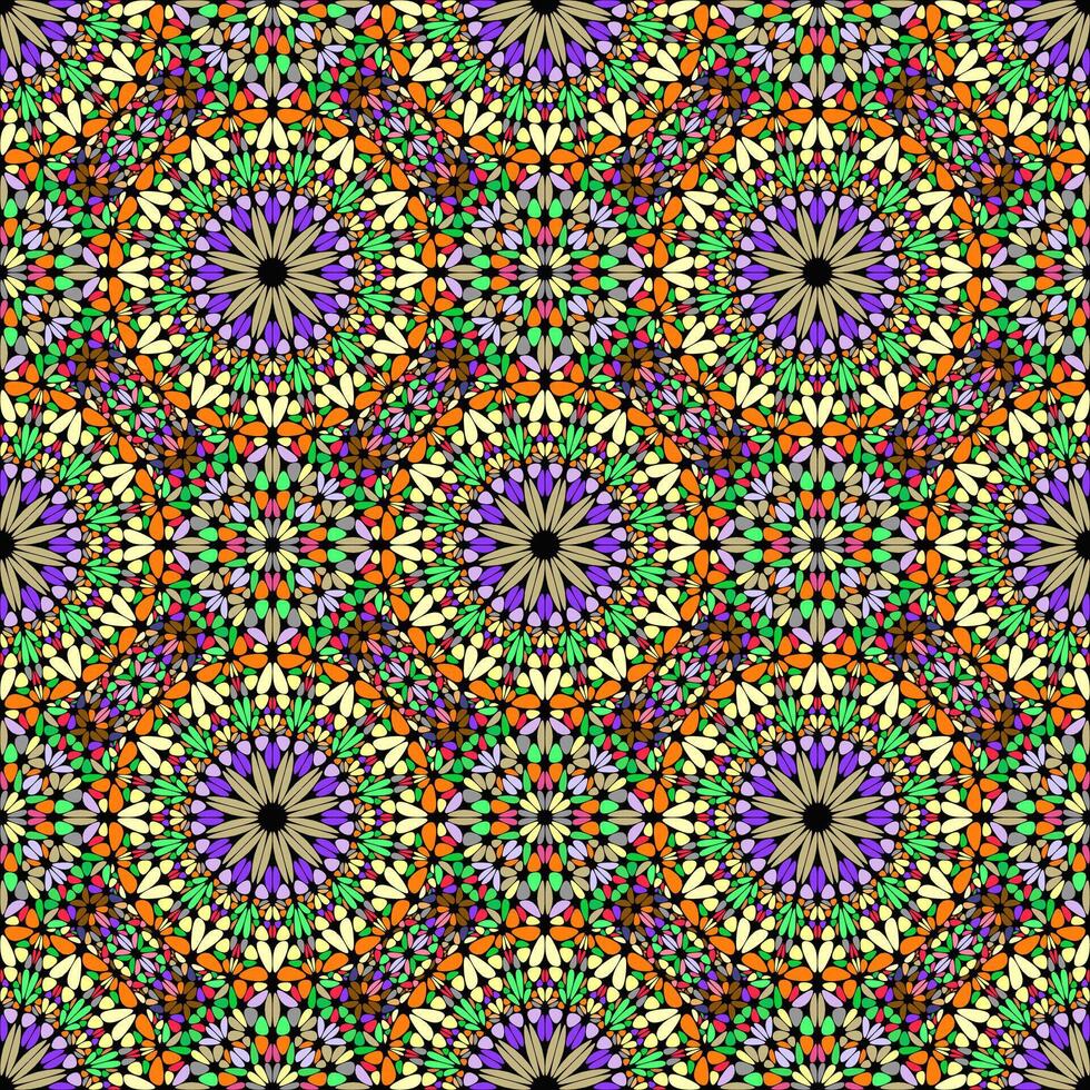 Bohemien orientalisch geometrisch Kaleidoskop Muster Hintergrund - - bunt Vektor Grafik Design