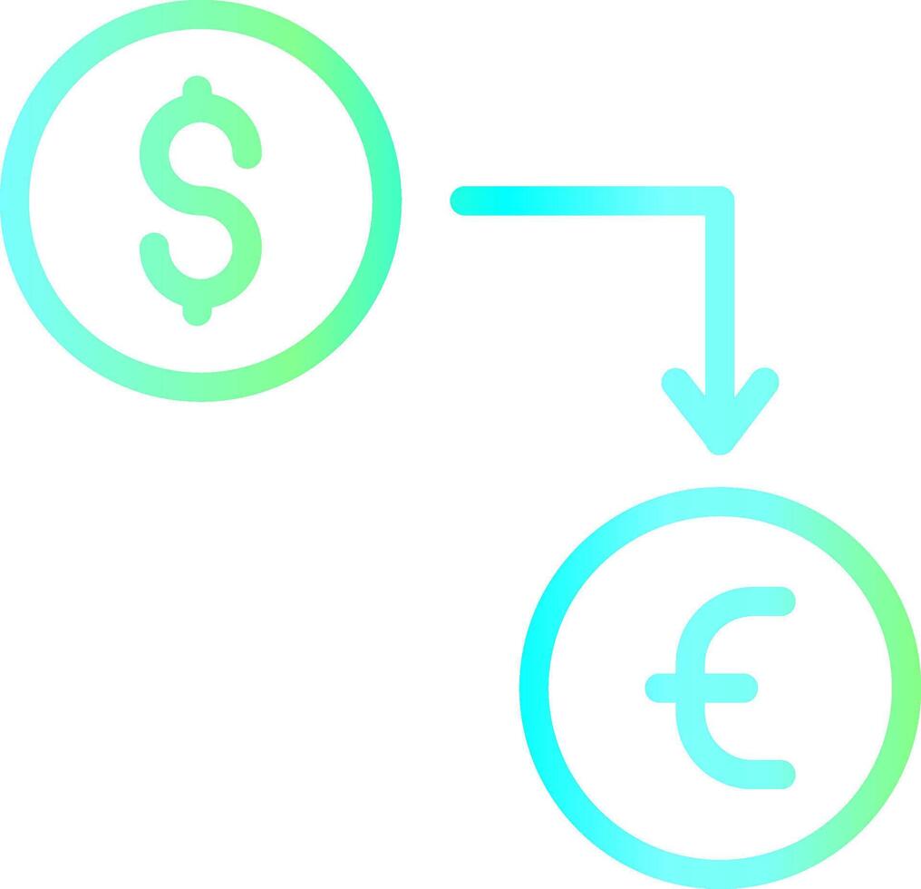 Währung Austausch kreativ Symbol Design vektor