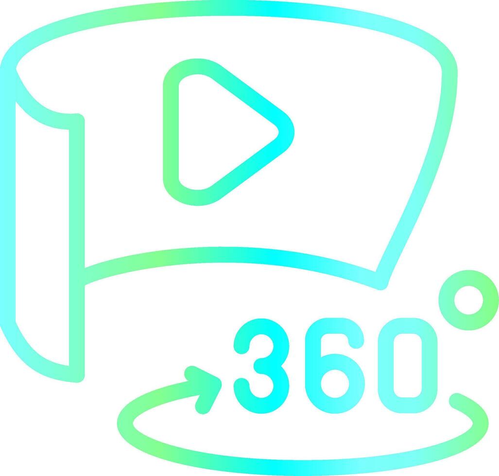 360 Grad Video kreativ Symbol Design vektor