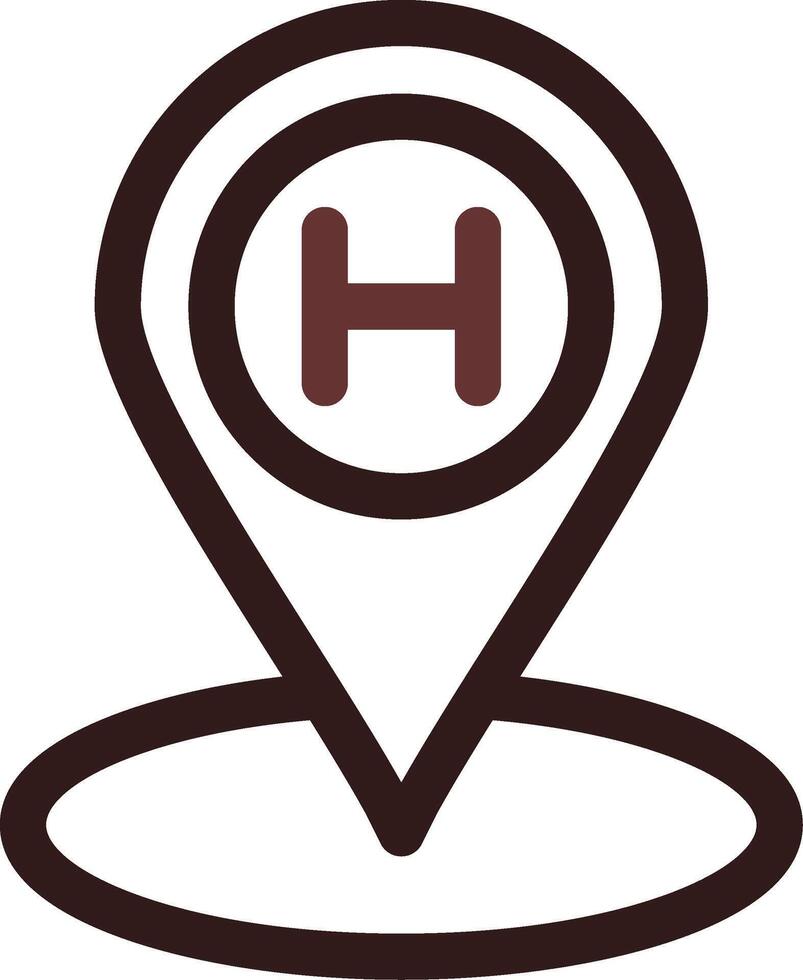 Hubschrauberlandeplatz kreatives Icon-Design vektor