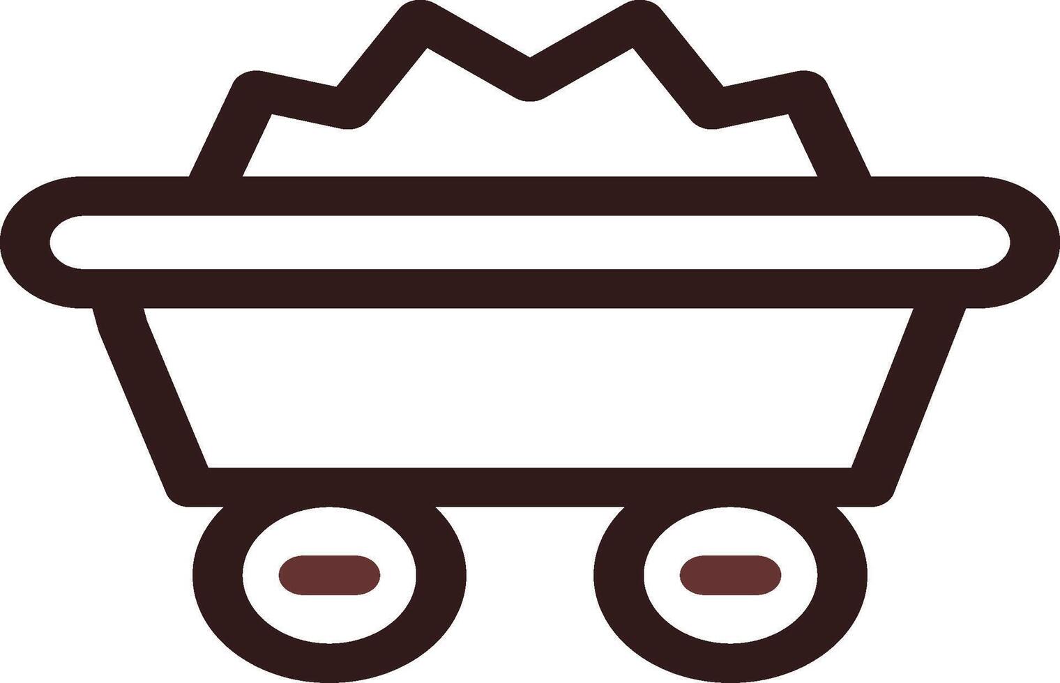 Minenwagen kreatives Icon-Design vektor
