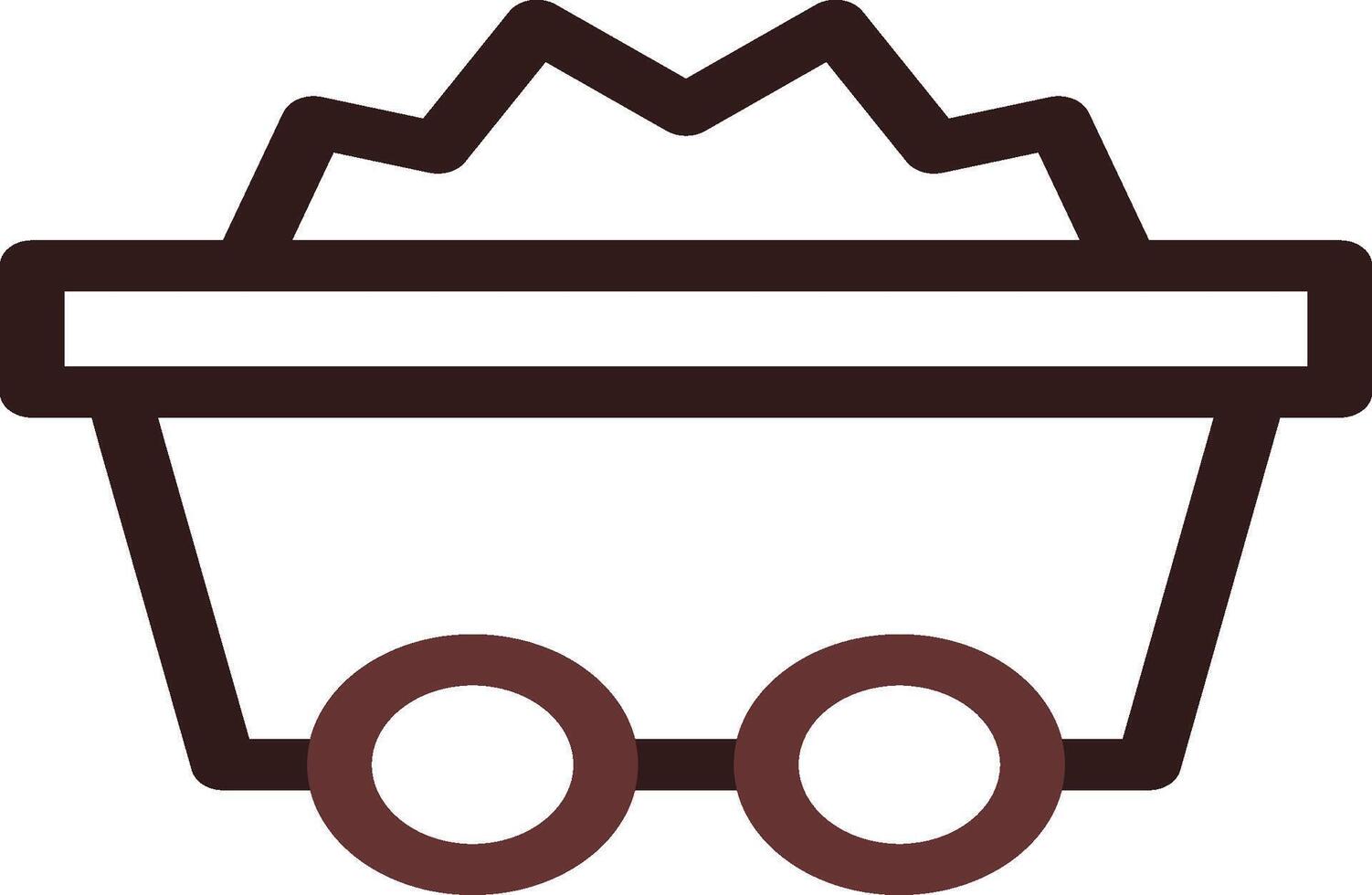 Minenwagen kreatives Icon-Design vektor