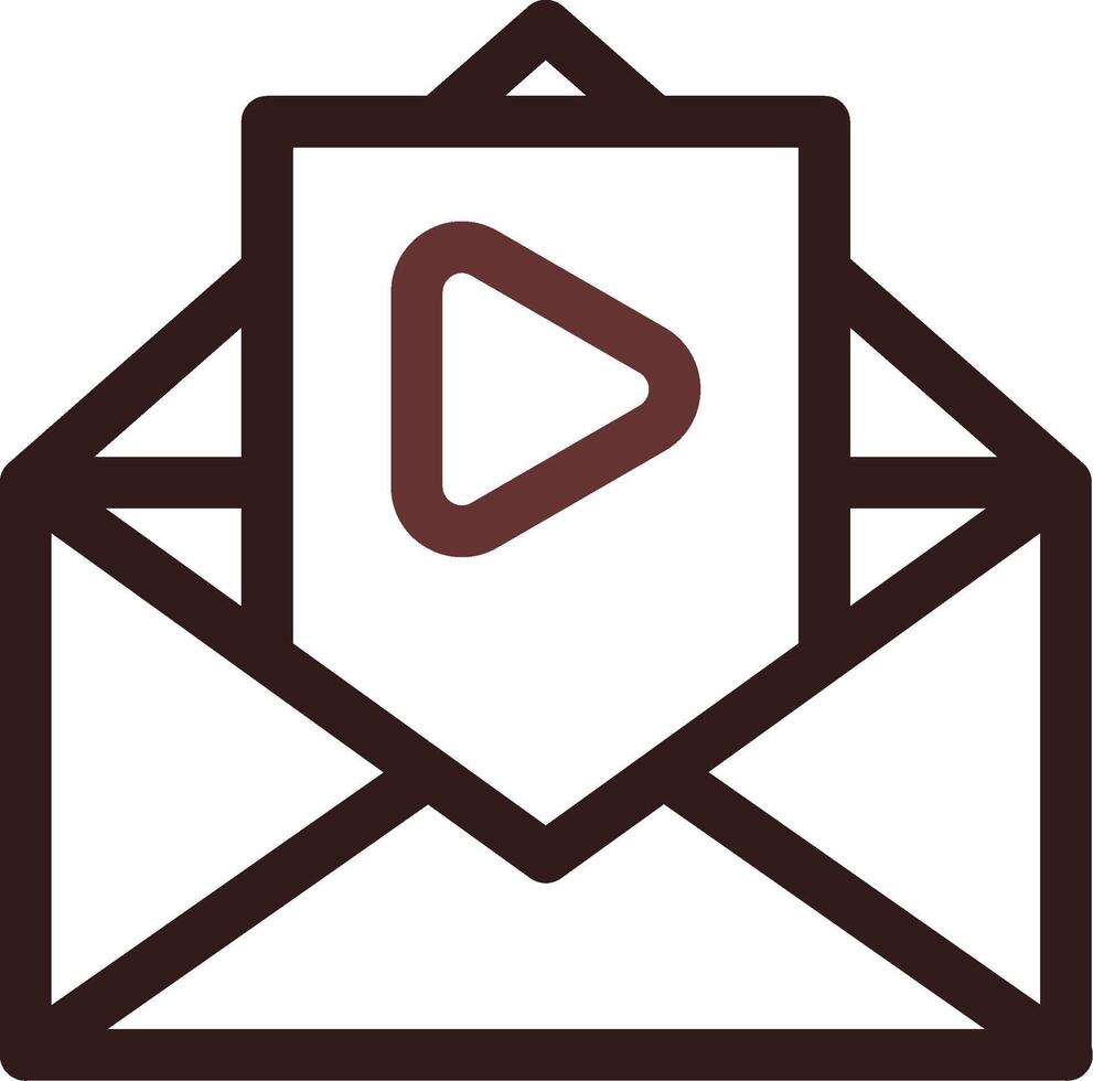 kreatives Icon-Design für Video-E-Mails vektor