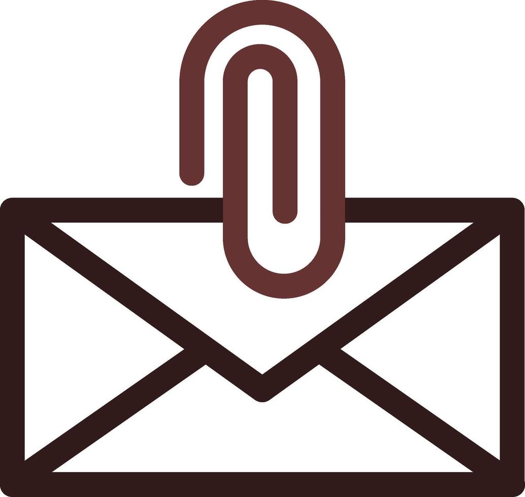 Datei anhängen E-Mail kreatives Icon-Design vektor