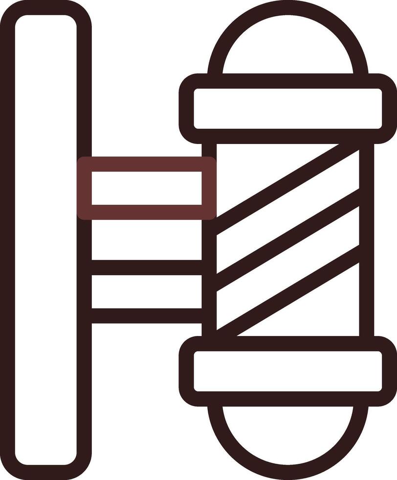 Barber Pole kreatives Icon-Design vektor