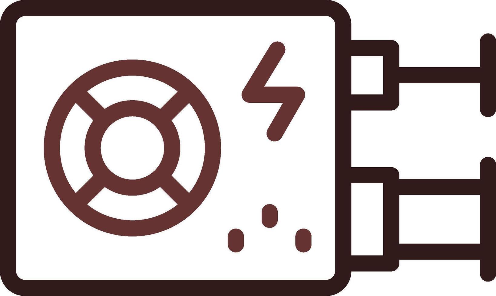 Stromversorgung kreatives Icon-Design vektor