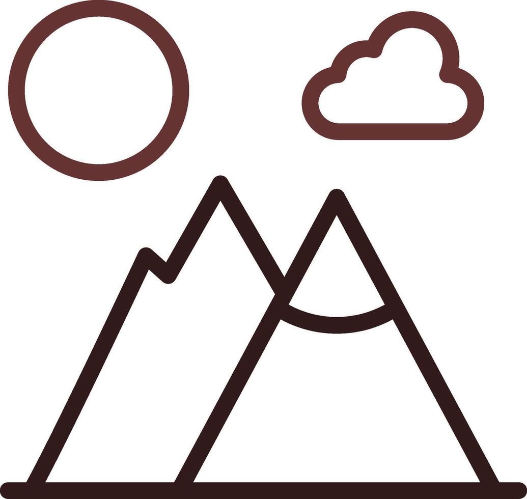 Berge Landschaft kreativ Symbol Design vektor