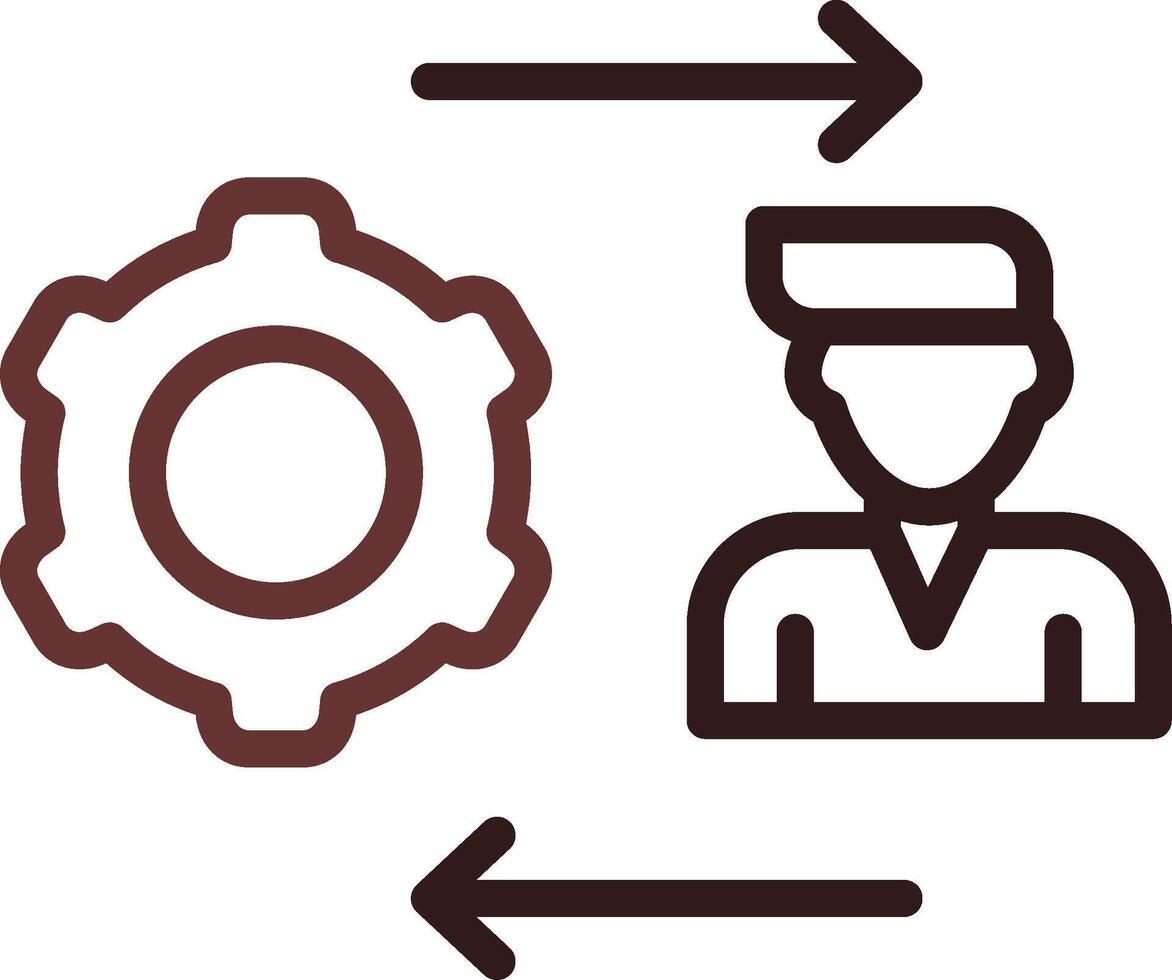 Maschine zu Person kreativ Symbol Design vektor