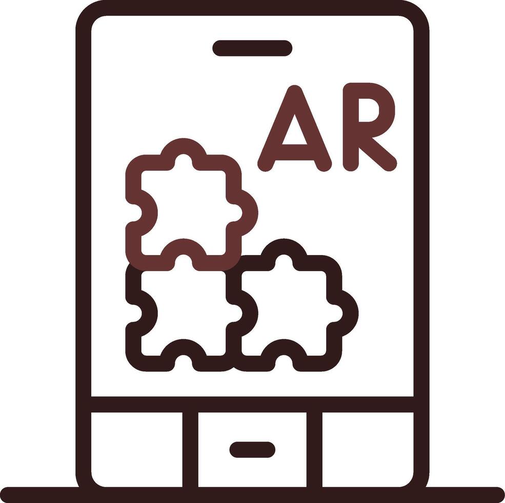 ar Puzzle kreativ Symbol Design vektor