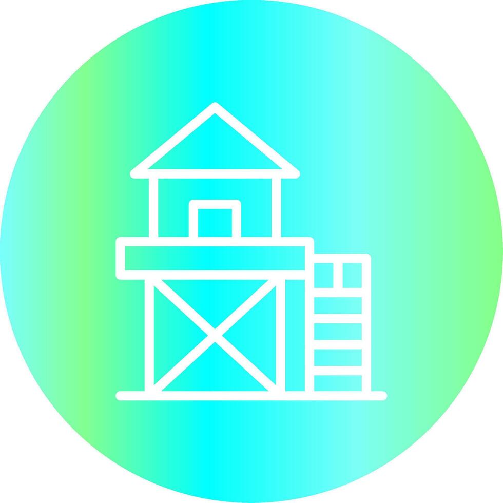 Rettungsschwimmturm kreatives Icon-Design vektor