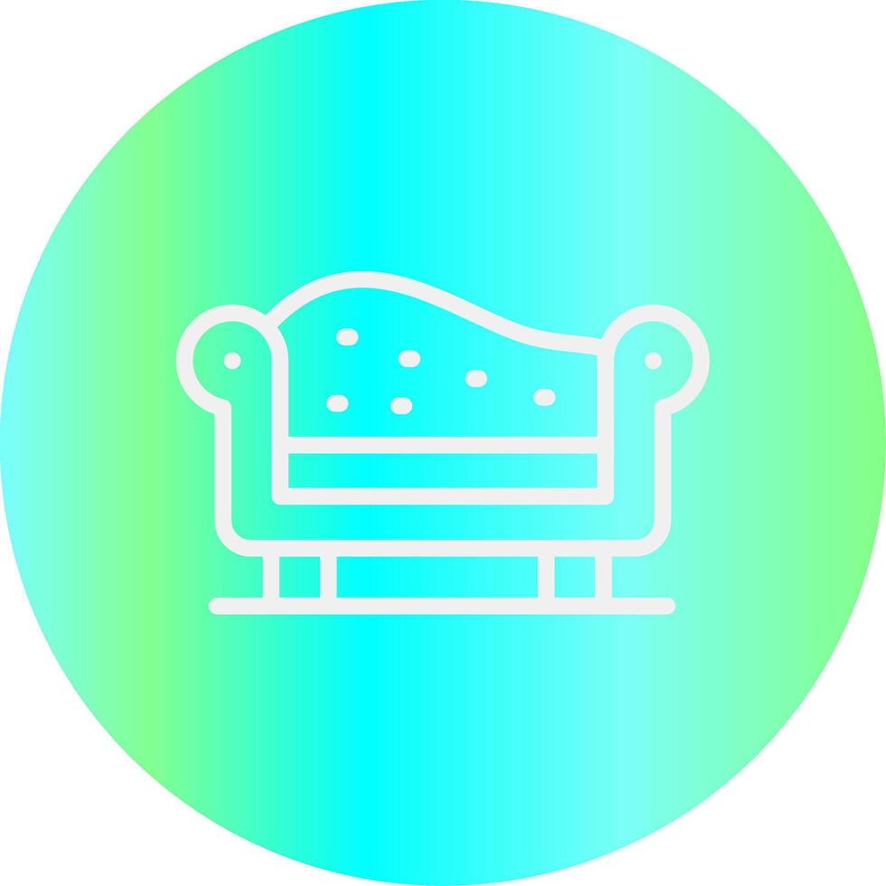 Chaiselongue kreatives Icon-Design vektor