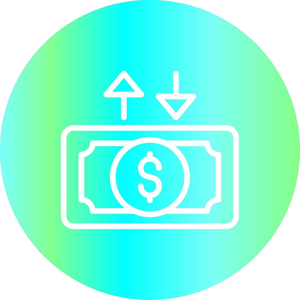 Cashflow kreatives Icon-Design vektor