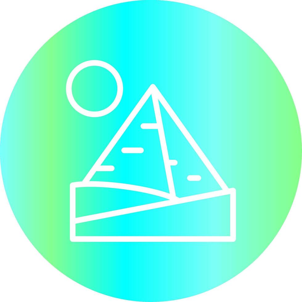 Pyramide Landschaft kreativ Symbol Design vektor