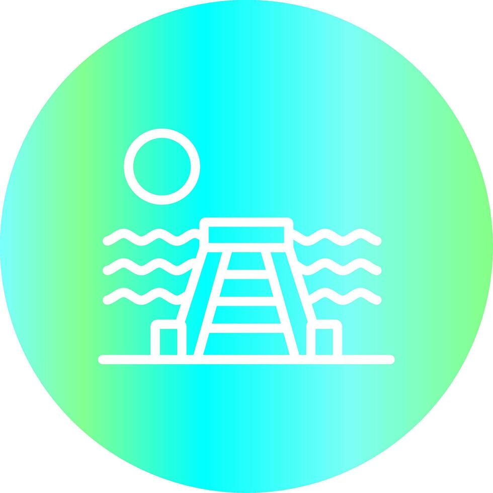 Dock Landschaft kreativ Symbol Design vektor