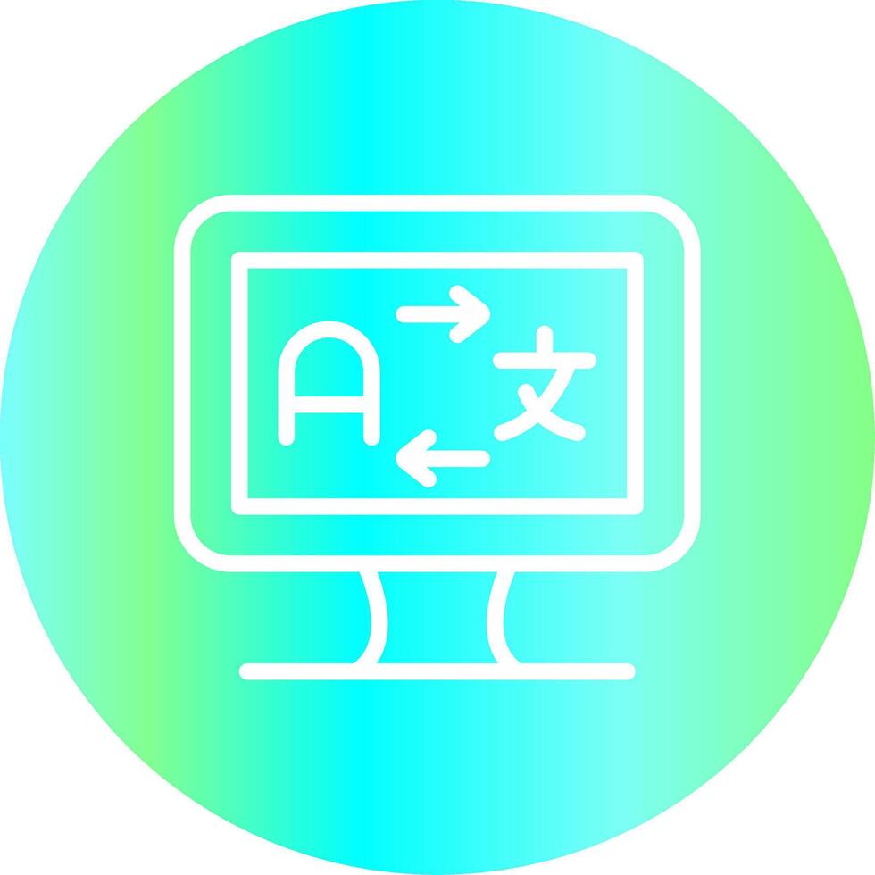 online Sprache Lehrer kreativ Symbol Design vektor