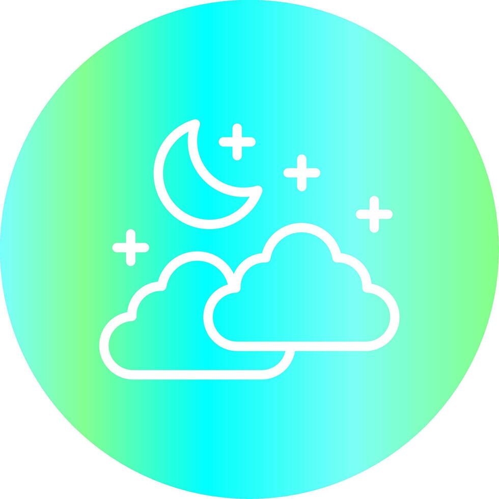 Nacht Wetter kreativ Symbol Design vektor