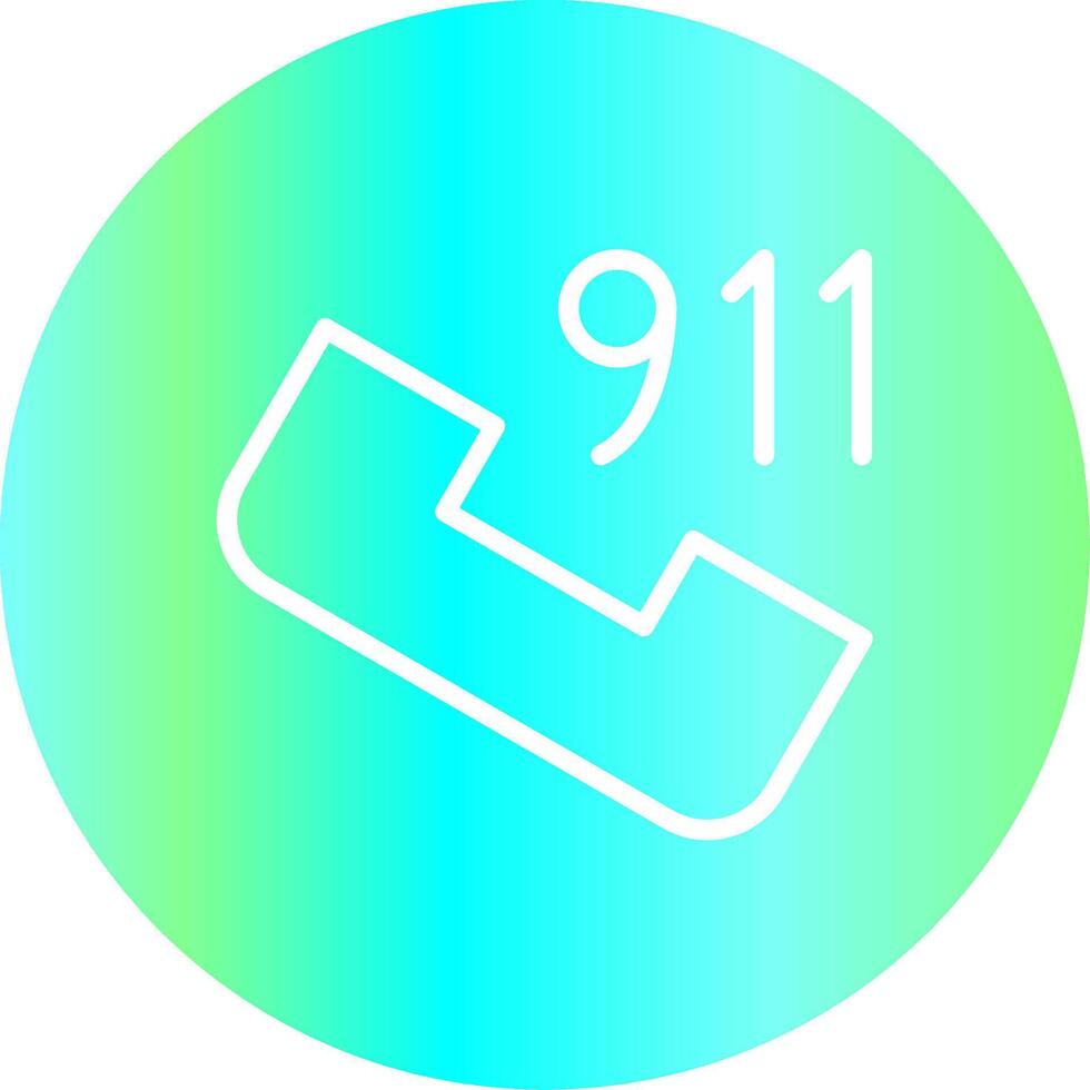 ring upp 911 kreativ ikon design vektor