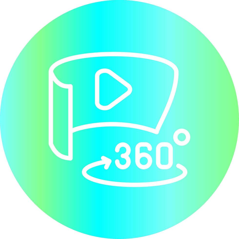 360 Grad Video kreativ Symbol Design vektor