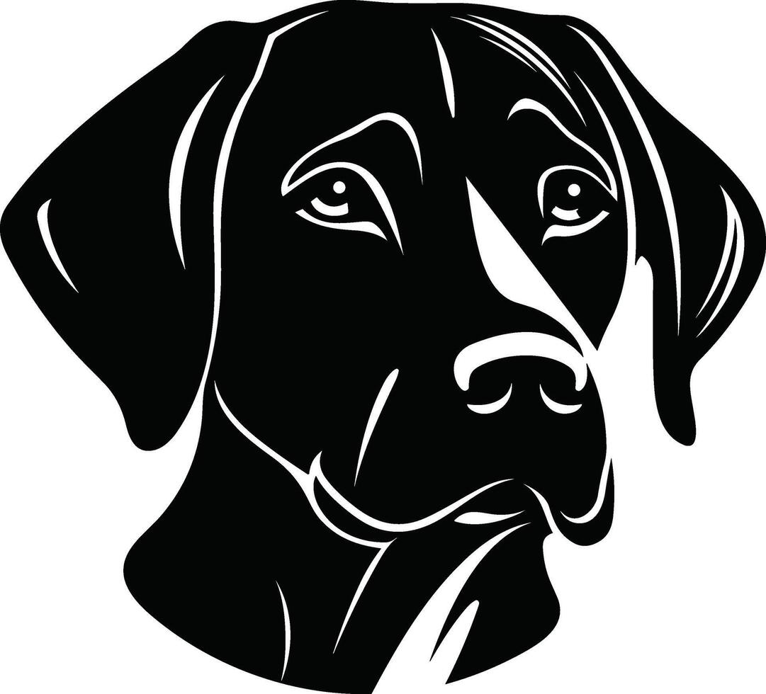 silhuett labrador retriever hund logotyp vektor