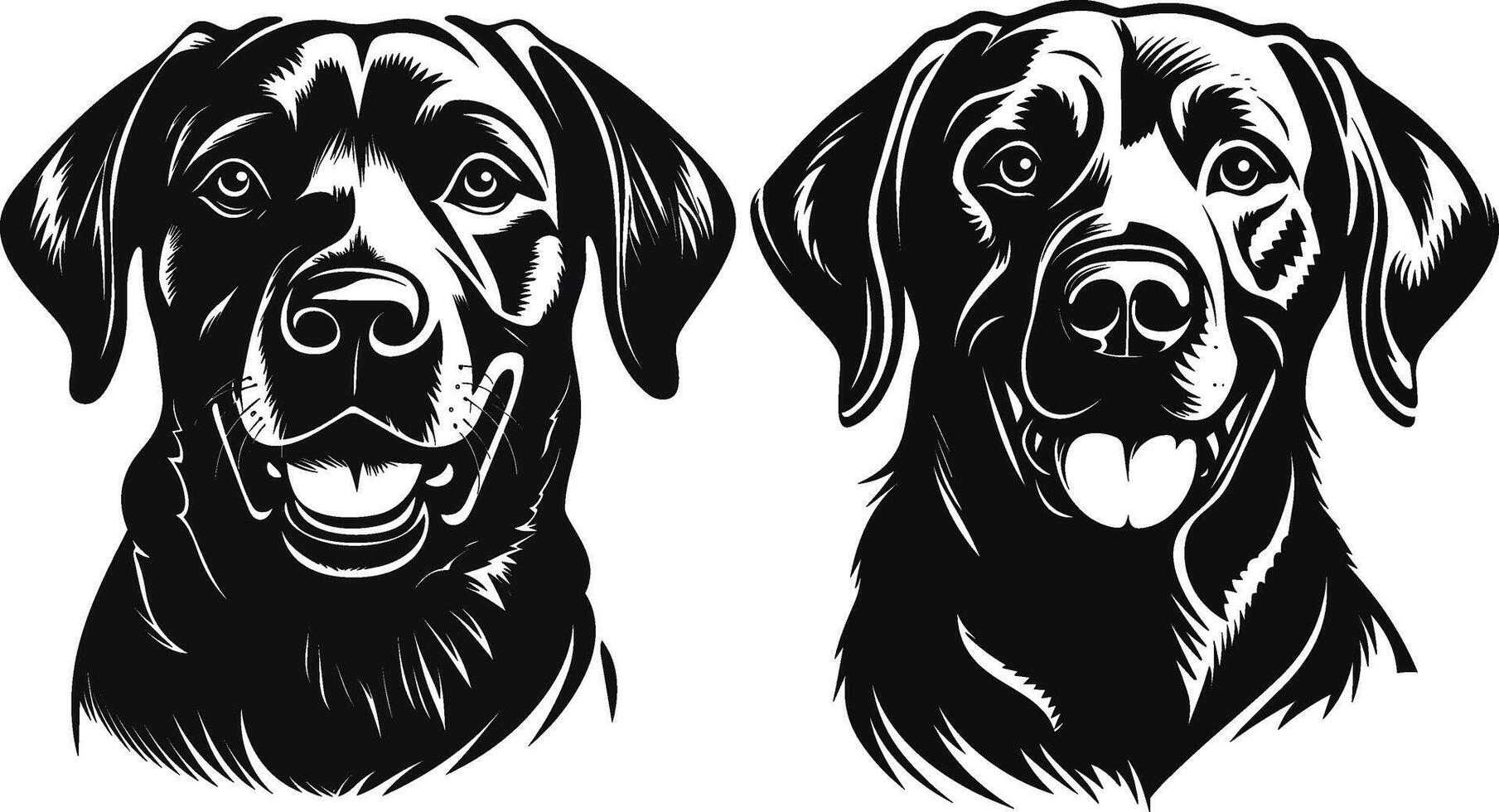 silhuett labrador retriever hund logotyp vektor