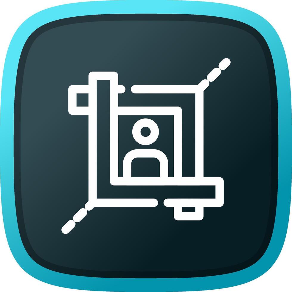 Crop-Tool kreatives Icon-Design vektor