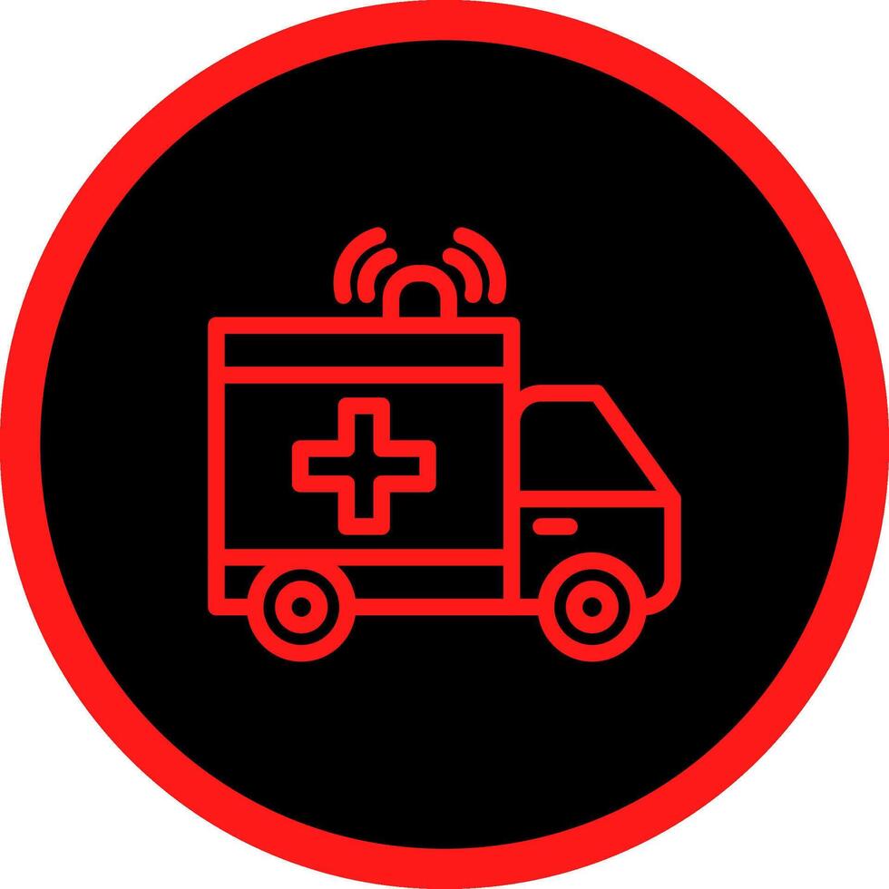 Krankenwagen kreatives Icon-Design vektor