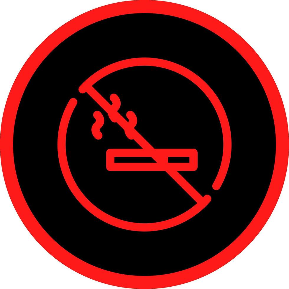 Nej rökning område kreativ ikon design vektor