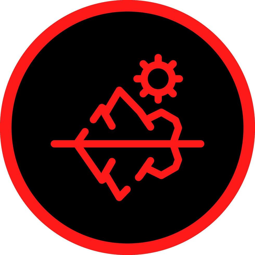 Eisberg kreatives Icon-Design vektor