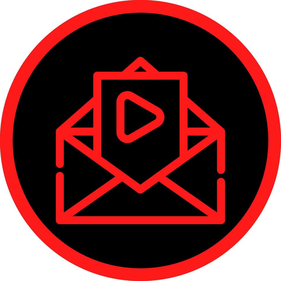 kreatives Icon-Design für Video-E-Mails vektor