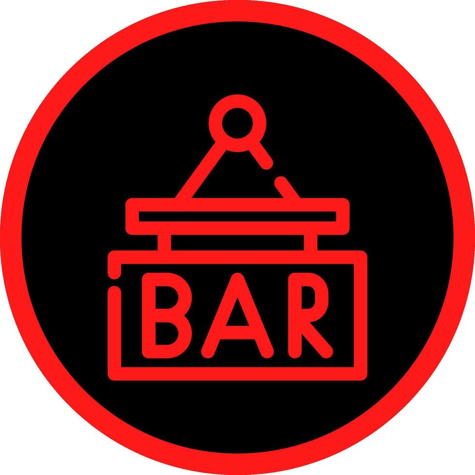 Bar-Schild kreatives Icon-Design vektor