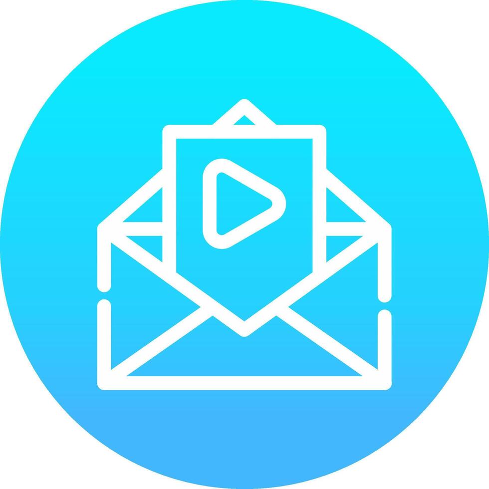 kreatives Icon-Design für Video-E-Mails vektor