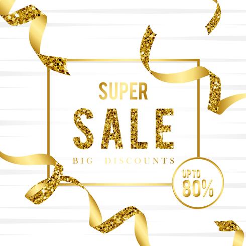 Super Sale 80% off sign vector