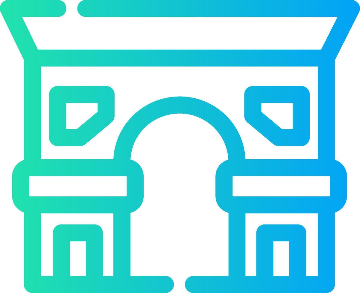 Arc de Triomphe kreatives Icon-Design vektor