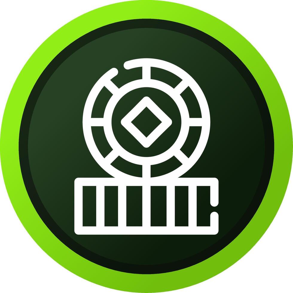 Casino-Chip kreatives Icon-Design vektor