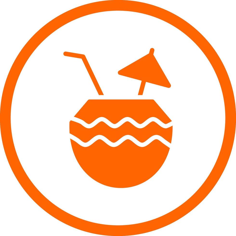 Kokosnussgetränk kreatives Icon-Design vektor