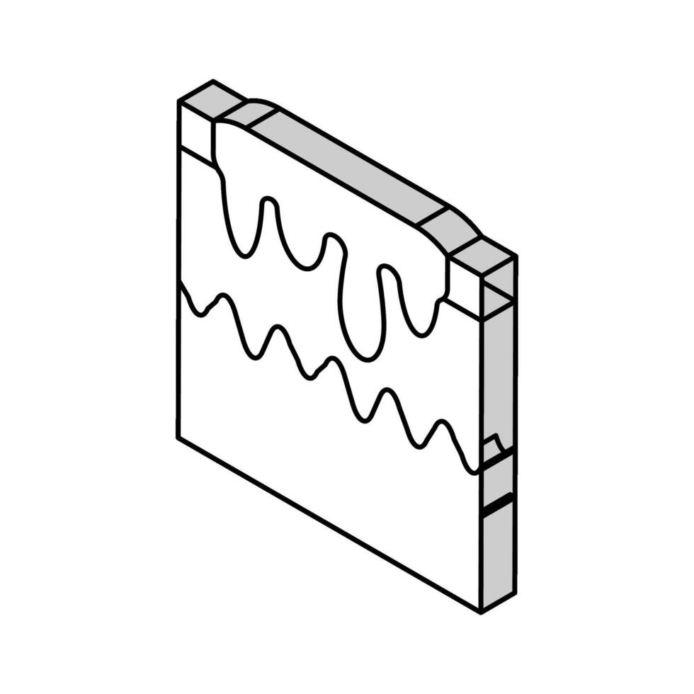 hypertrophe Akne Narbe isometrisch Symbol Vektor Illustration