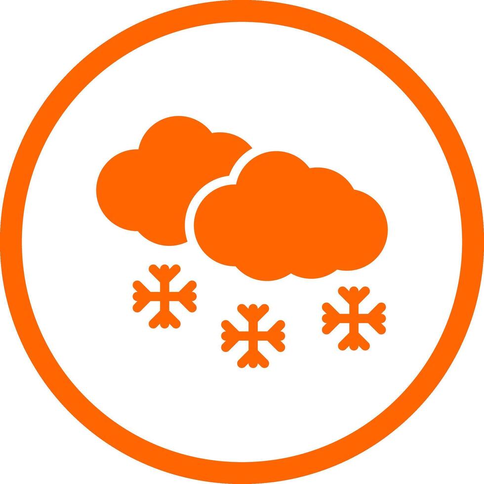 Schnee kreatives Icon-Design vektor