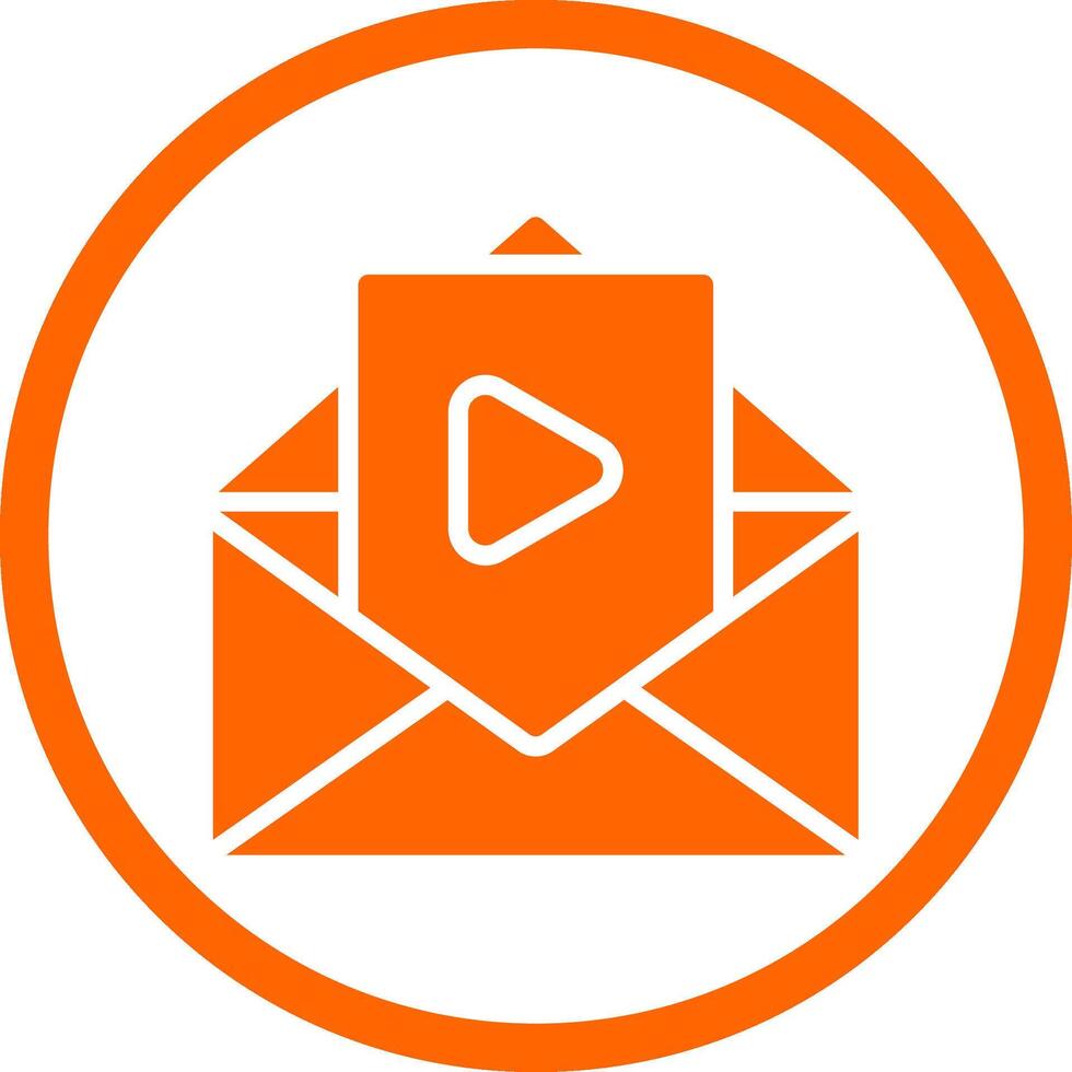 kreatives Icon-Design für Video-E-Mails vektor