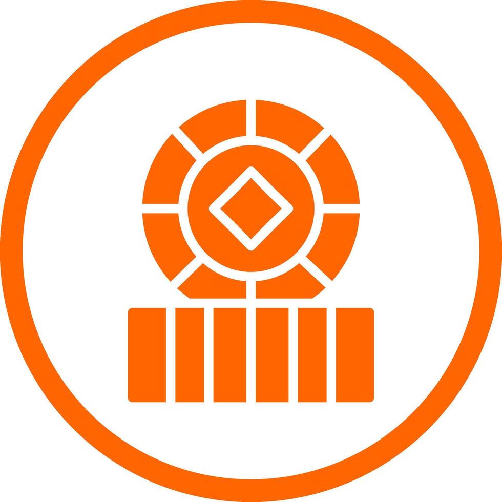 Casino-Chip kreatives Icon-Design vektor