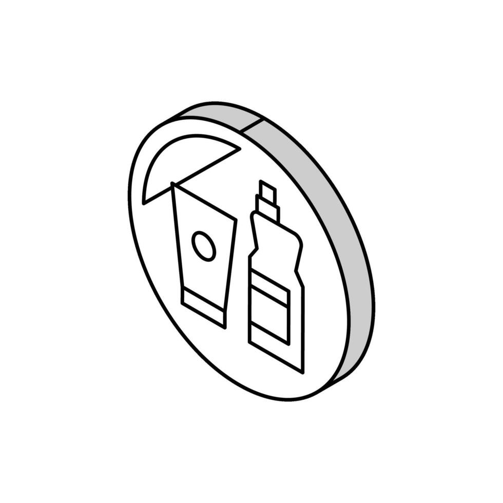 Haushalt Chemikalien Abteilung Geschäft isometrisch Symbol Vektor Illustration