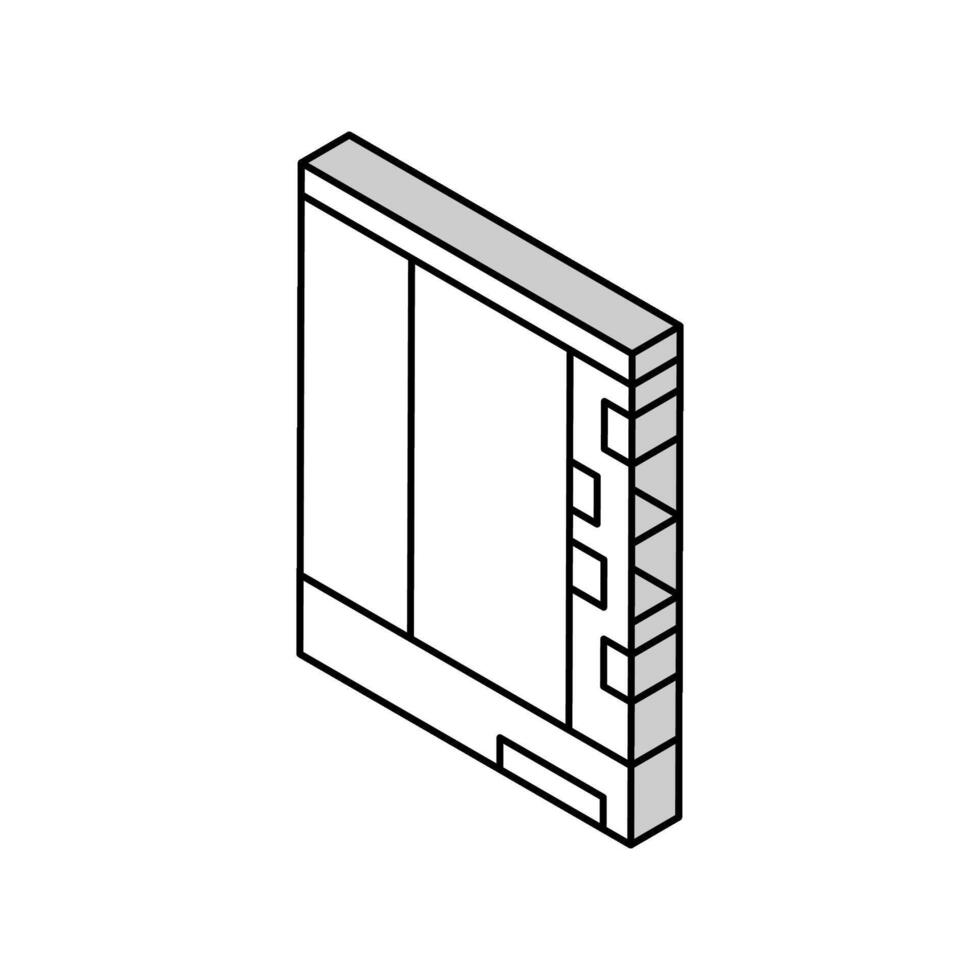 stormarknad kylskåp färg ikon vektor platt illustration