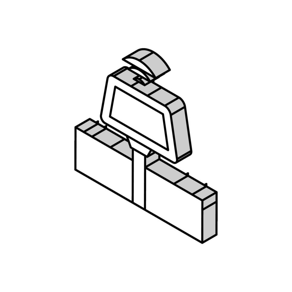 sensor lantbruk smart bruka isometrisk ikon vektor illustration