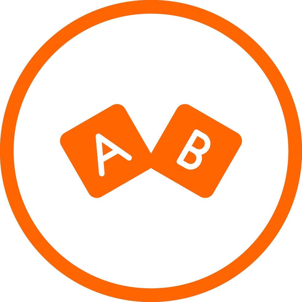 ABC-Block kreatives Icon-Design vektor