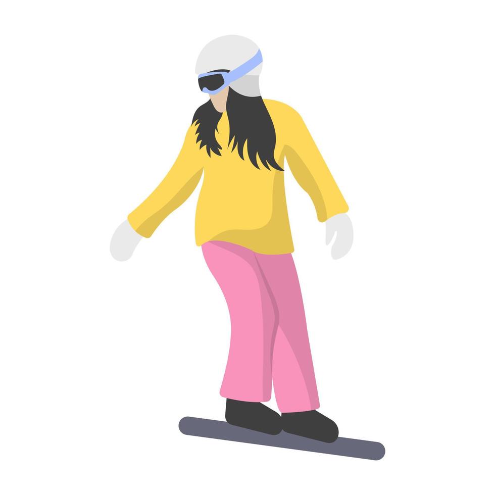 trendiga snowboardkoncept vektor