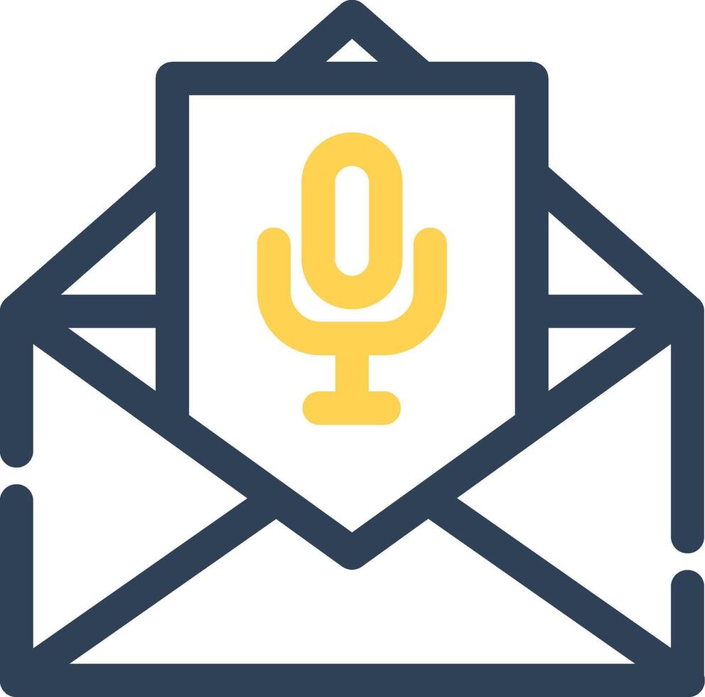 Voice-E-Mail kreatives Icon-Design vektor